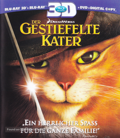 Puss in Boots - German Blu-Ray movie cover