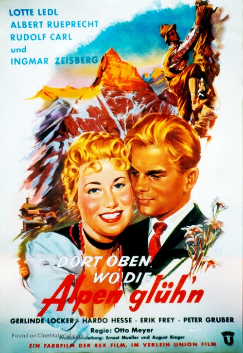 Dort oben, wo die Alpen gl&uuml;hen - German Movie Poster