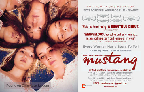 Mustang - For your consideration movie poster