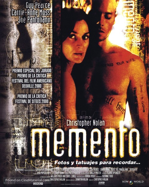 Memento - Spanish Theatrical movie poster