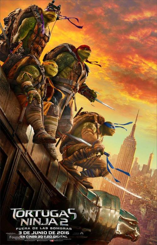 Teenage Mutant Ninja Turtles: Out of the Shadows - Venezuelan Movie Poster