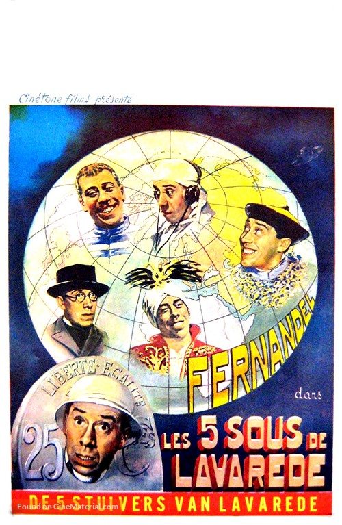 Les cinq sous de Lavar&eacute;de - Belgian Movie Poster