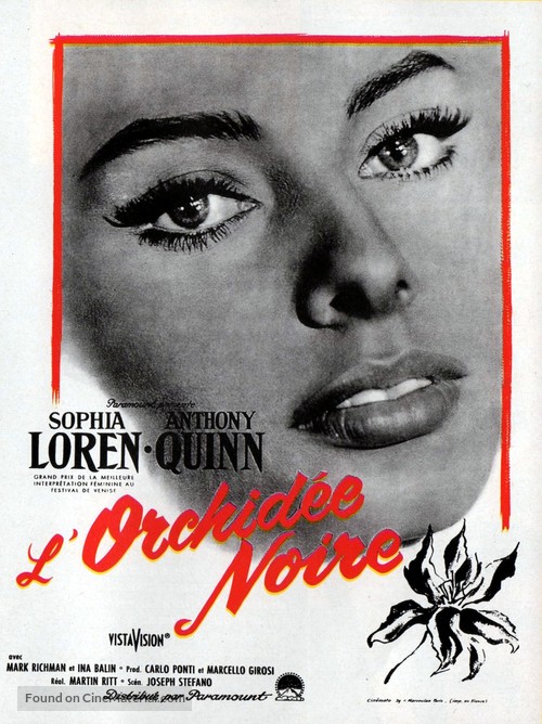 The Black Orchid - French Movie Poster