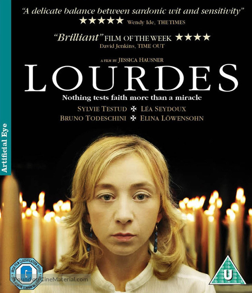 Lourdes - British Blu-Ray movie cover