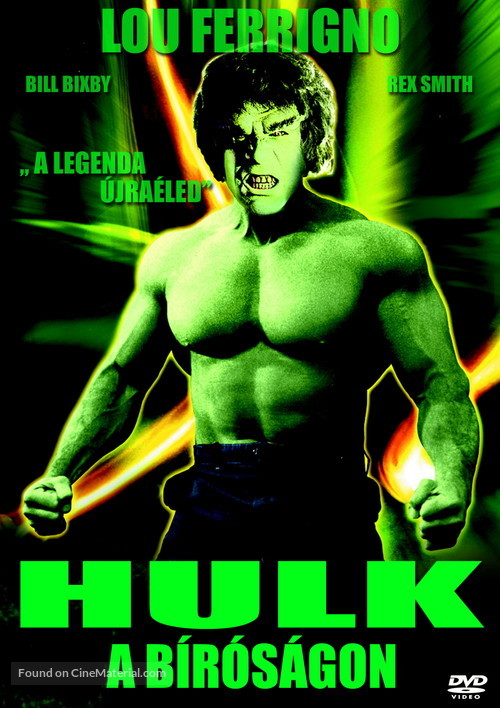 The Trial of the Incredible Hulk - Hungarian DVD movie cover