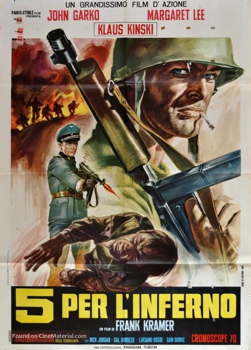 5 per l&#039;inferno - German Movie Poster