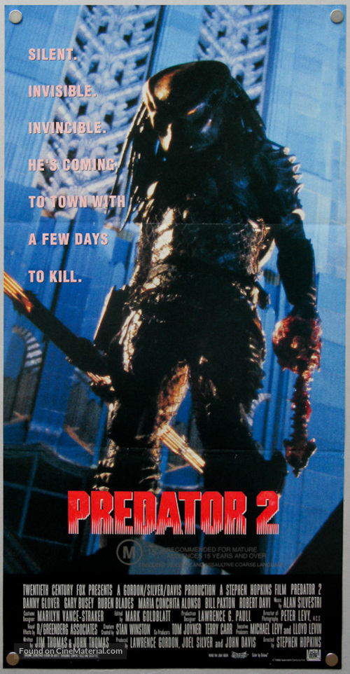 Predator 2 - Australian Movie Poster