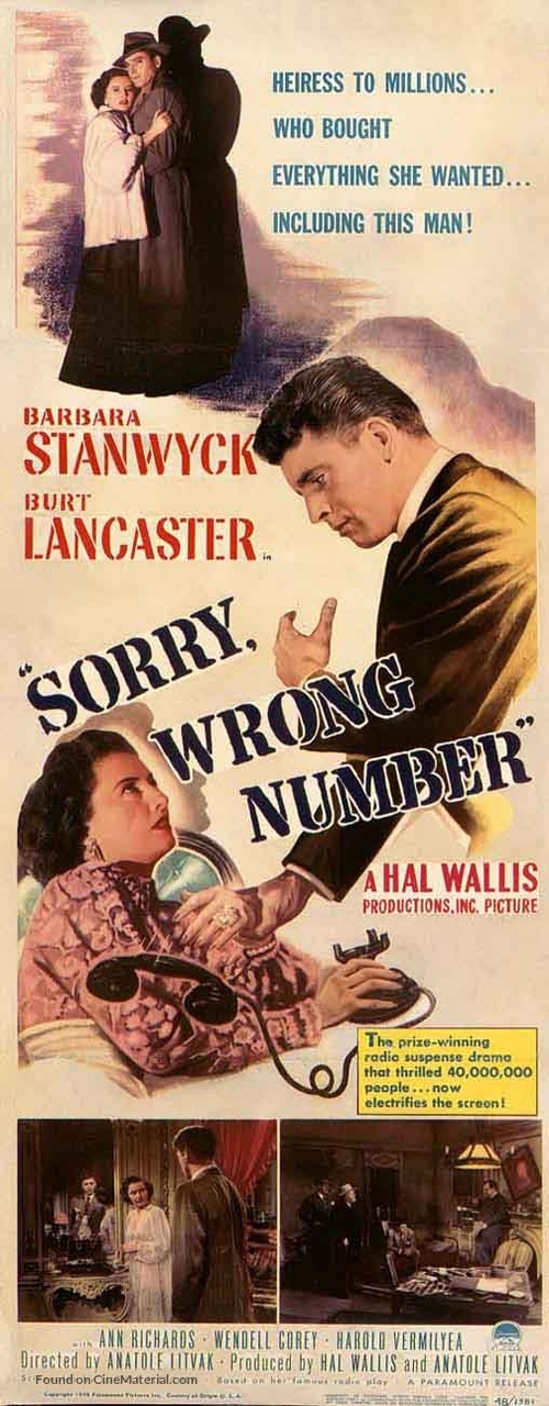 Sorry, Wrong Number - Movie Poster