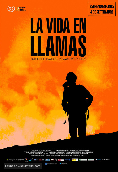 La vida en llamas - Spanish Movie Poster