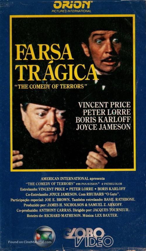 The Comedy of Terrors - Brazilian VHS movie cover