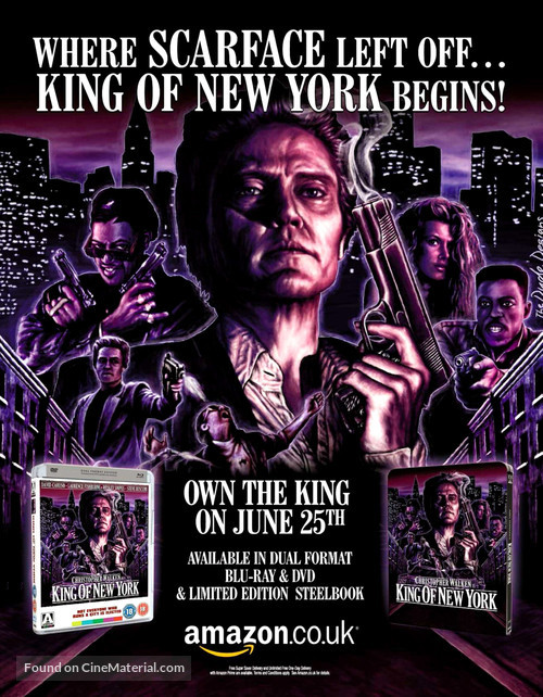 King of New York - British Video release movie poster