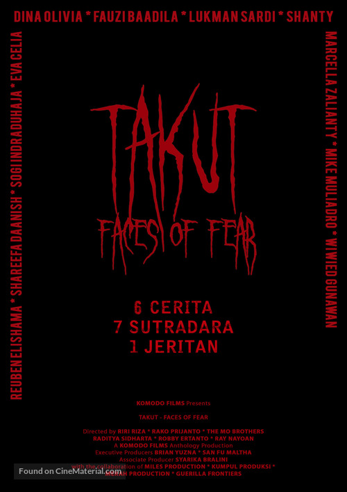 Takut: Faces of Fear - Indonesian Movie Poster