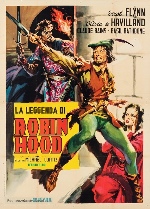 The Adventures of Robin Hood - Italian Video release movie poster