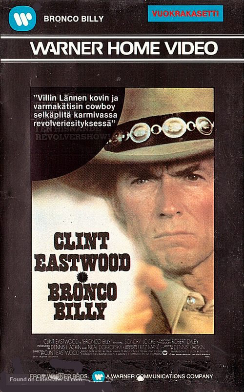 Bronco Billy - Finnish VHS movie cover