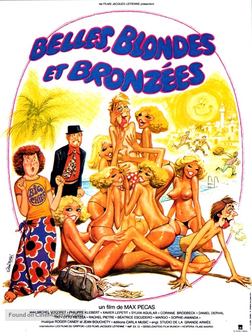 Belles, blondes et bronz&eacute;es - French Movie Poster
