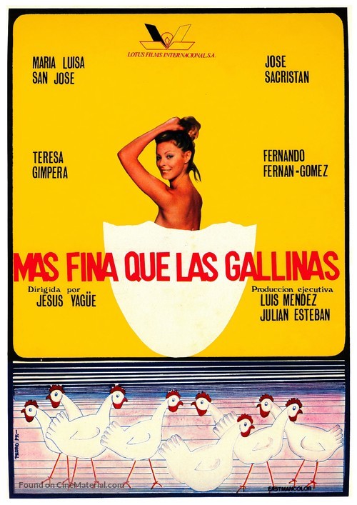 M&aacute;s fina que las gallinas - Spanish Movie Poster