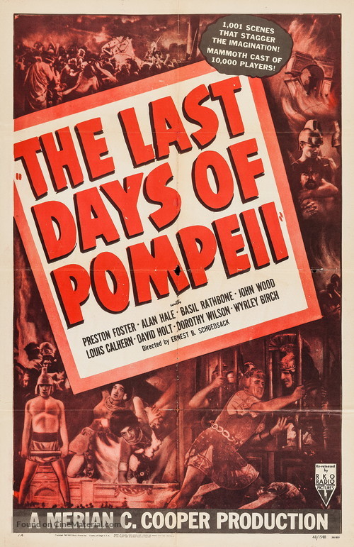 The Last Days of Pompeii - Re-release movie poster
