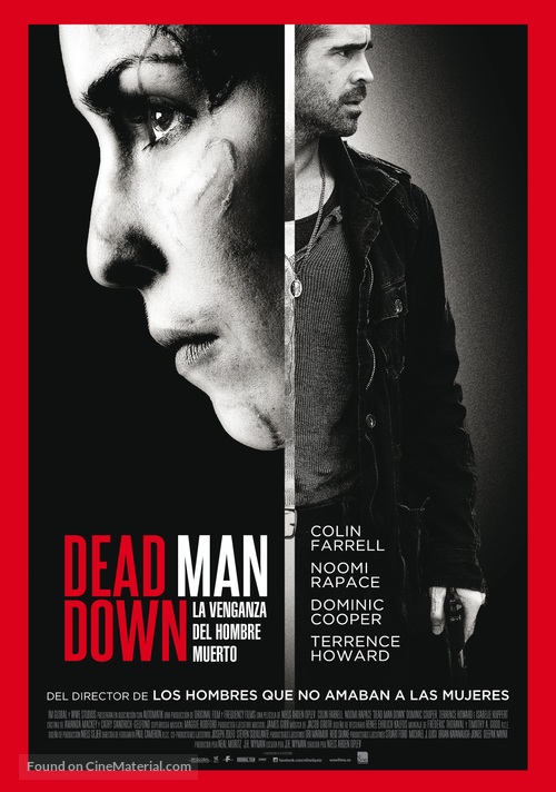 Dead Man Down - Spanish Movie Poster