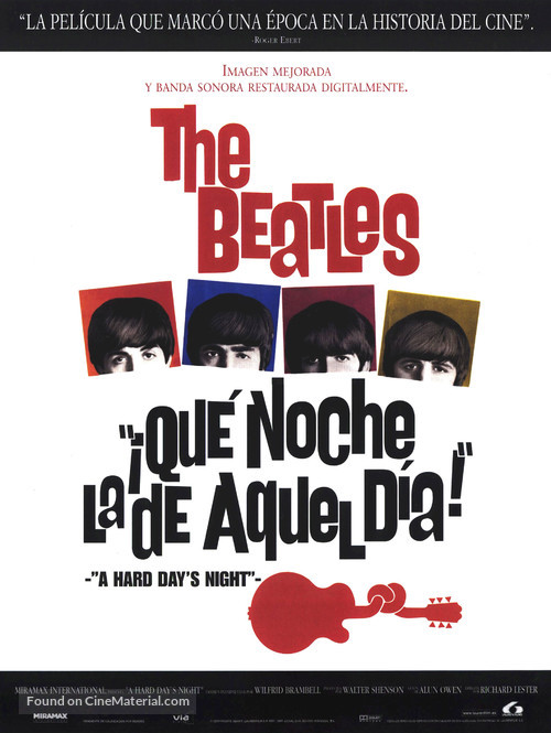 A Hard Day&#039;s Night - Spanish Movie Poster