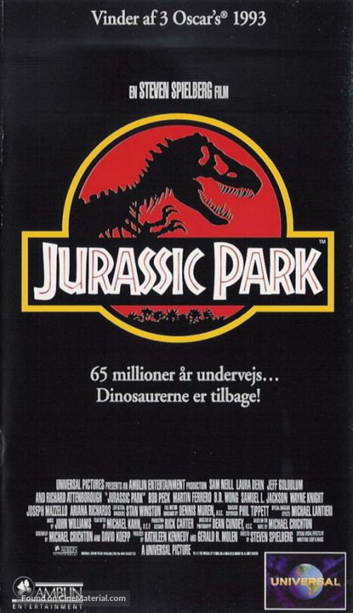 Jurassic Park - Danish Movie Cover