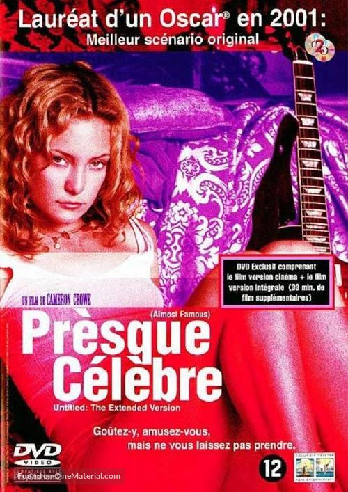 Almost Famous - Belgian DVD movie cover