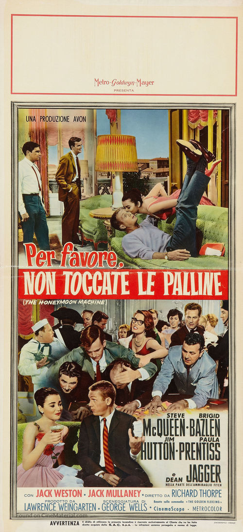 The Honeymoon Machine - Italian Movie Poster