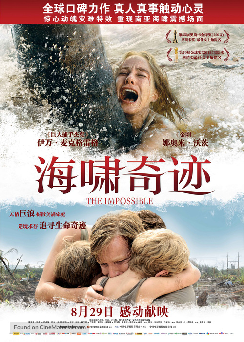 Lo imposible - Chinese Movie Poster