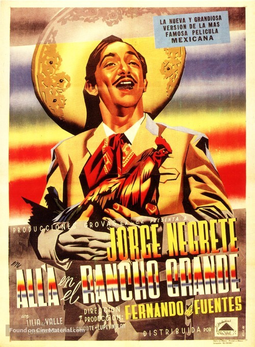 All&aacute; en el Rancho Grande - Mexican Movie Poster