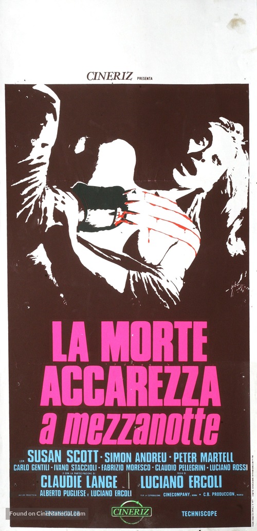 La morte accarezza a mezzanotte - Italian Movie Poster