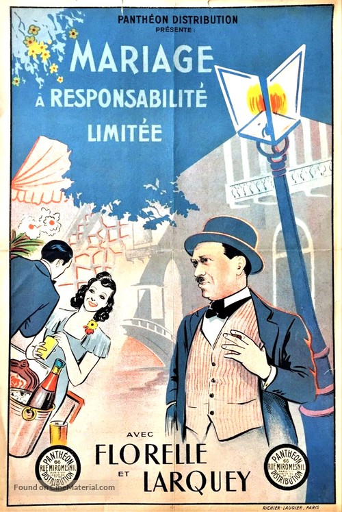 Mariage &agrave; responsabilit&eacute; limit&eacute;e - French Movie Poster