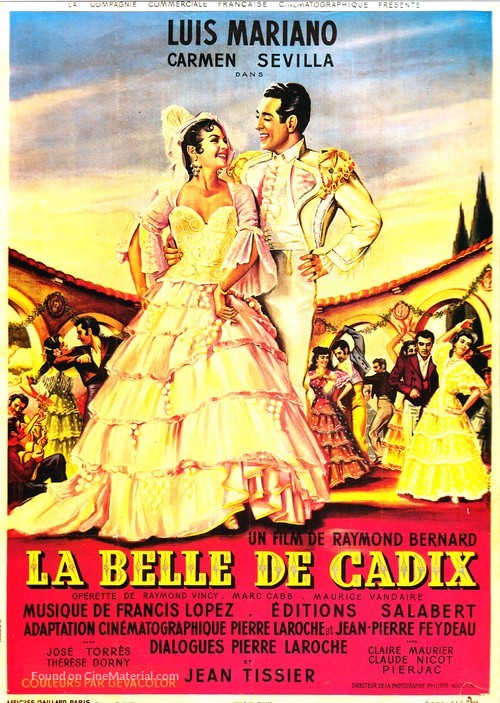 La belle de Cadix - French Movie Poster