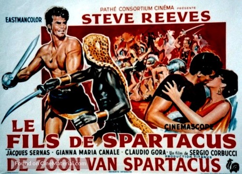 Il figlio di Spartacus - Belgian Movie Poster