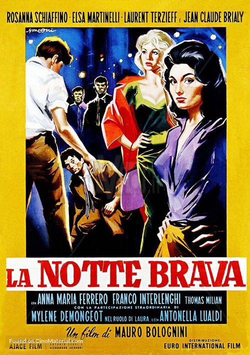 La notte brava - Italian Movie Poster