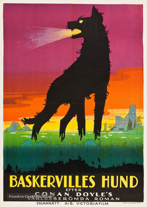 Der Hund von Baskerville - Swedish Movie Poster