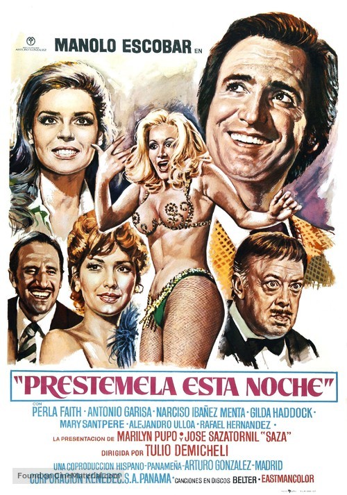Pr&eacute;stamela esta noche - Spanish Movie Poster