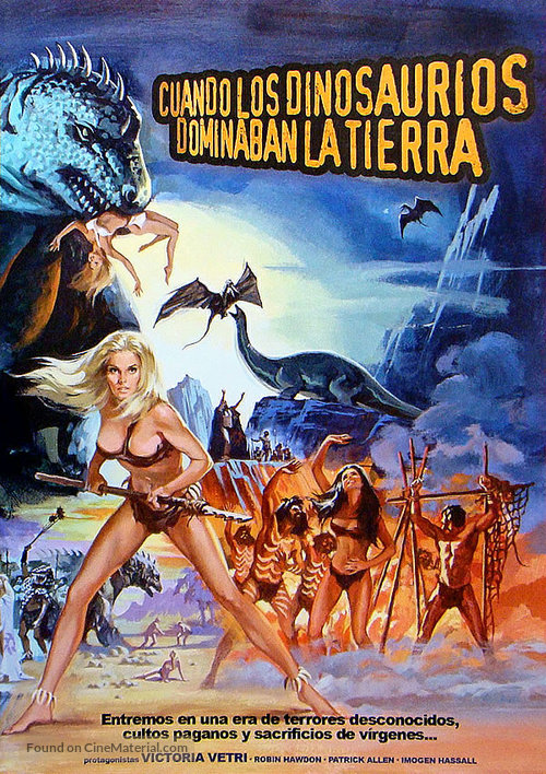 When Dinosaurs Ruled the Earth - Spanish Movie Poster