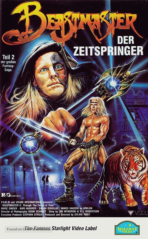 Beastmaster 2: Through the Portal of Time - German VHS movie cover