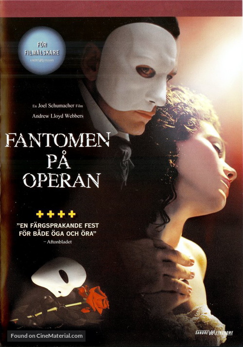 The Phantom Of The Opera - Swedish Movie Cover