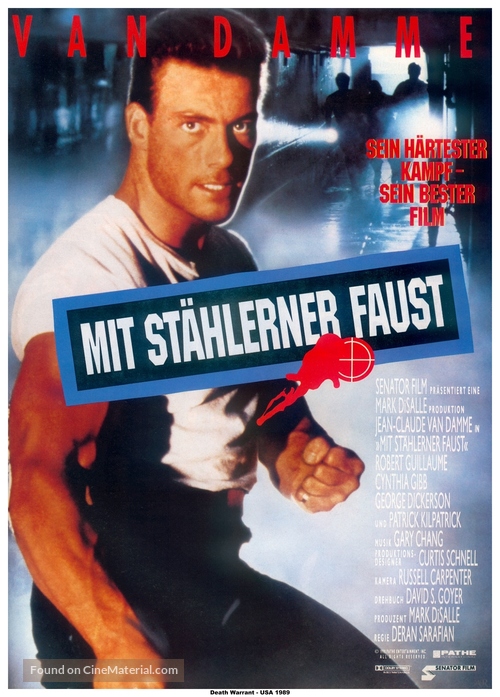 Death Warrant - German Movie Poster