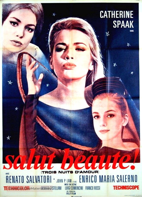 Tre notti d&#039;amore - French Movie Poster