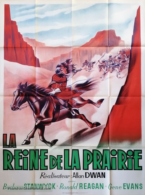 Cattle Queen of Montana - French Movie Poster