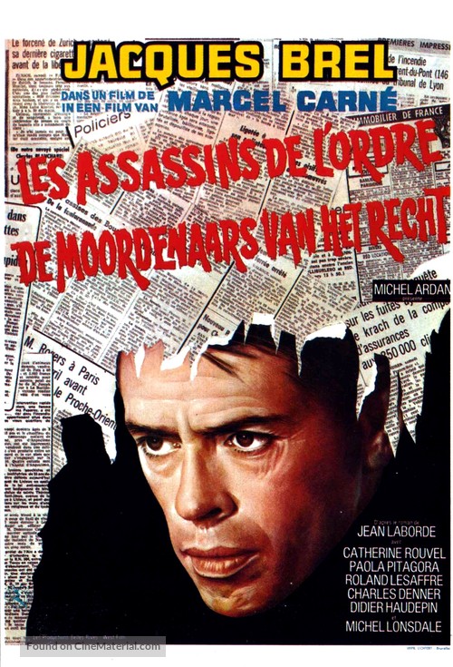 Les assassins de l&#039;ordre - Belgian Movie Poster