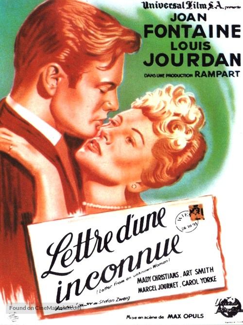 Letter from an Unknown Woman - French Movie Poster