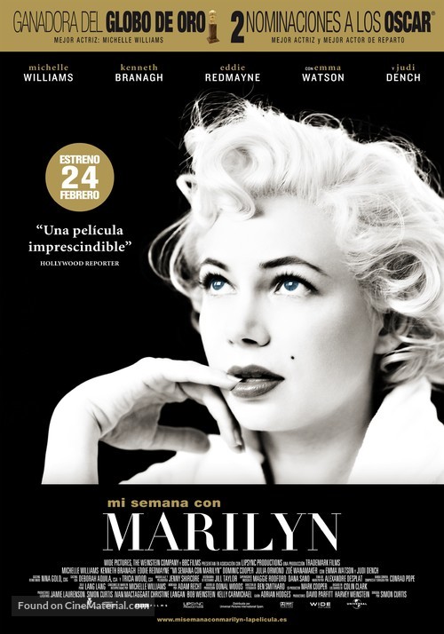 My Week with Marilyn - Spanish Movie Poster