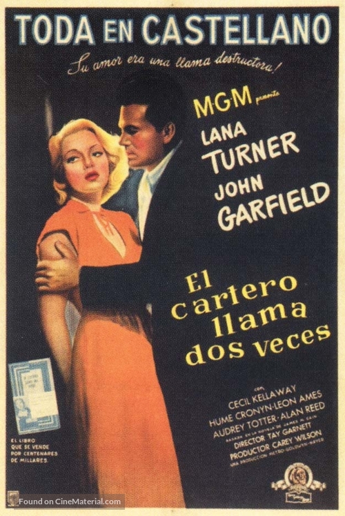 The Postman Always Rings Twice - Argentinian Movie Poster