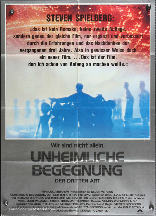 Close Encounters of the Third Kind - German Movie Poster
