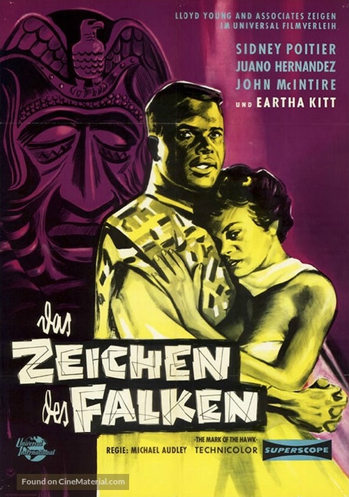 The Mark of the Hawk - German Movie Poster