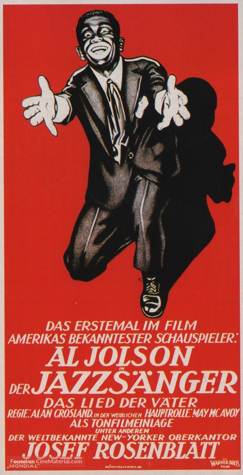 The Jazz Singer - German Movie Poster