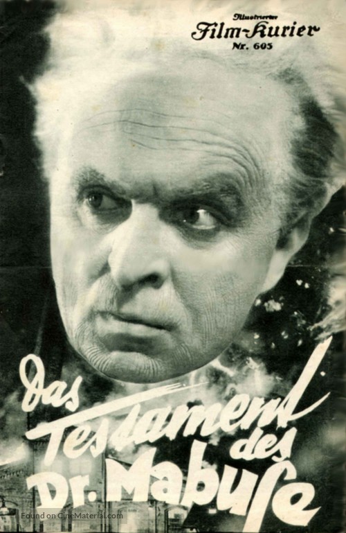 Das Testament des Dr. Mabuse - German poster