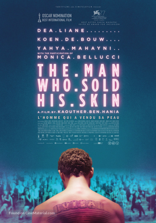 The Man Who Sold His Skin - Belgian Movie Poster